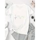 thumbnail image 2 of Creative Colorful Paw Print Heart ECG Pattern Printed Women'S Trendy Round Neck Short Sleeve, Simple Casual Sports T-Shirt, Comfortable Summer Top for Women During Holidays., 2 of 5
