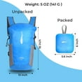 thumbnail image 3 of AFISHTOUR Lightweight Packable Backpack, 15L Waterproof Backpack Travel Hiking Daypack for Men Women (Blue), 3 of 10