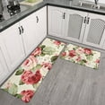 thumbnail image 2 of Pioneer Flower Floral Print Pattern Kitchen Rugs Sets Of 2,Anti Fatigue Kitchen Mat Rugs Non Slip Washable,Decorative Kitchen Floor Mats for Kitchen,Sink,Laundry,17"x30"+17"x47", 2 of 7