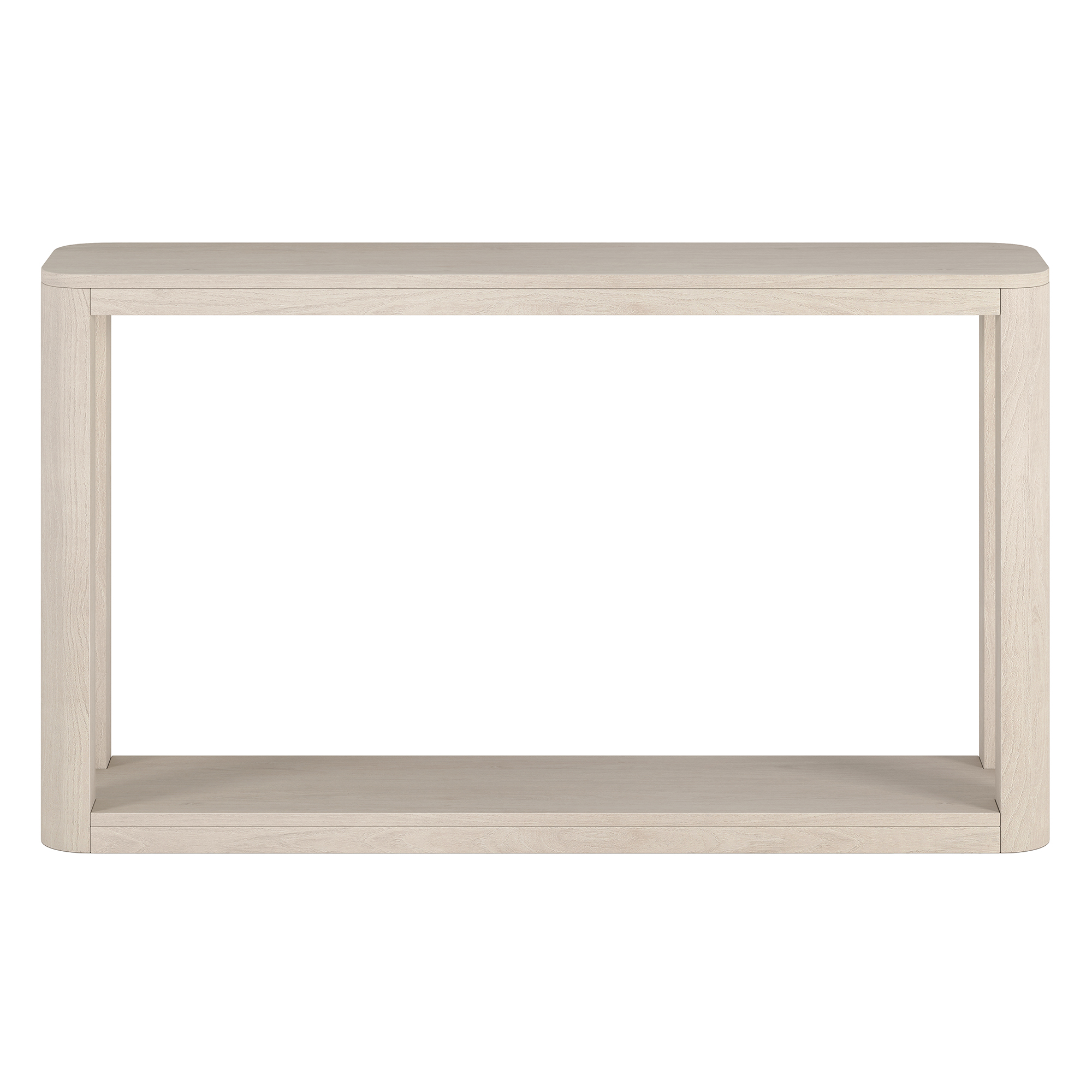 Evelyn&Zoe Modern/Contemporary 52" Wide Alder White Console Table