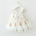 thumbnail image 2 of CHEEREAM Toddler Girls Summer Dress Butterfly Embroidery Sleeveless Party Dress Fashion Princess Dress for 6M-5Y White 1 Years, 2 of 4
