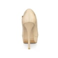 thumbnail image 2 of BLISSFUL STEP Women's Platform Ankle Strap Stiletto High Heel Pumps Nude 6, 2 of 7