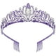 thumbnail image 2 of Didder Tiara morada corona diadema coronas de princesa para mujeres y niñas con peines tiaras de princesa para niñas pequeñas novia boda fiesta de cumpleaños fiesta de cumpleaños Halloween princesa di, 2 of 4