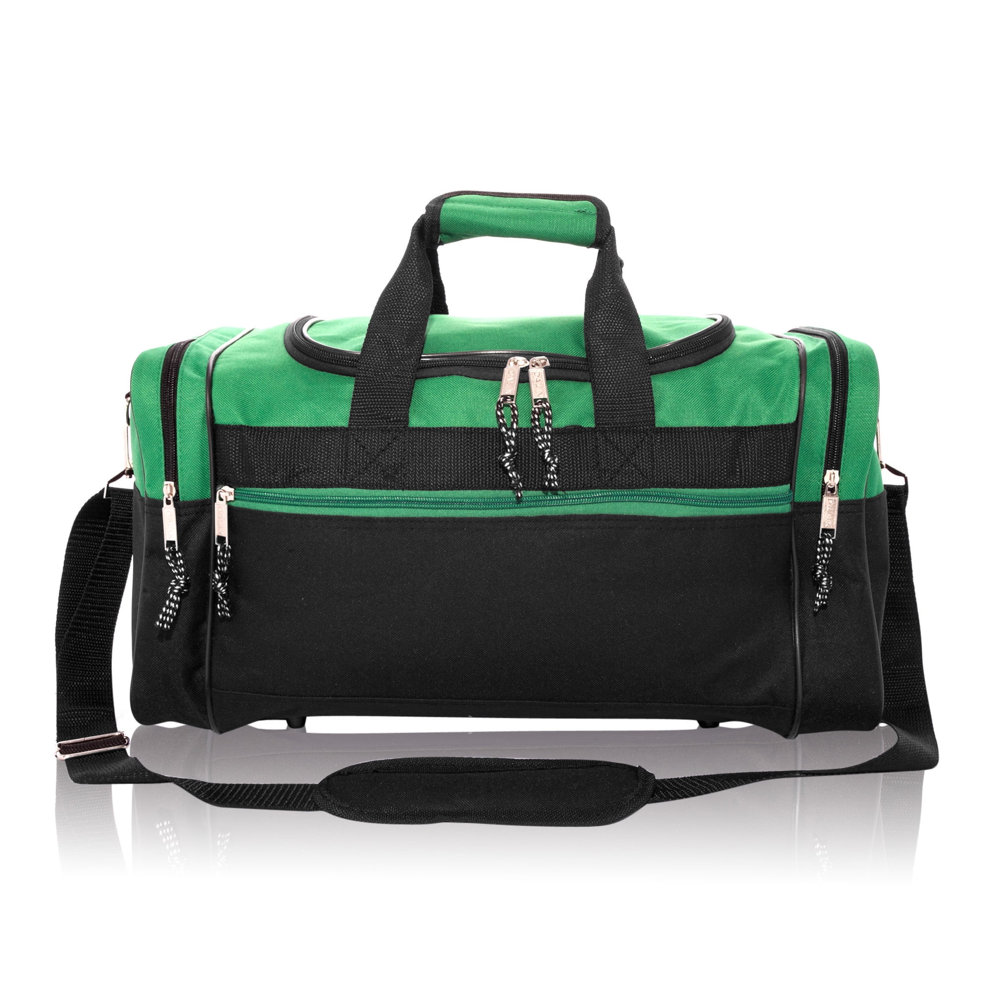 DALIX 17" Blank Duffel Bag Duffle Travel Size Sports Durable Gym Bag in Dark Green