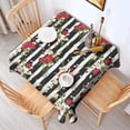 thumbnail image 2 of Pioneer Flower Floral Print Pattern Square Tablecloth,Waterproof Square Table Cover,Wipeable Spillproof Washable Table Cover for Home Kitchen Party Decor 60"x60"(152x152cm), 2 of 6