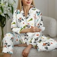 thumbnail image 6 of Hirioo happy new year Raccoon for Women's Pajama Sets 2 Piece Pjs Women's Long-Sleeved Pajama Set Button Down Sleepwear,S-XXL-Medium, 6 of 7