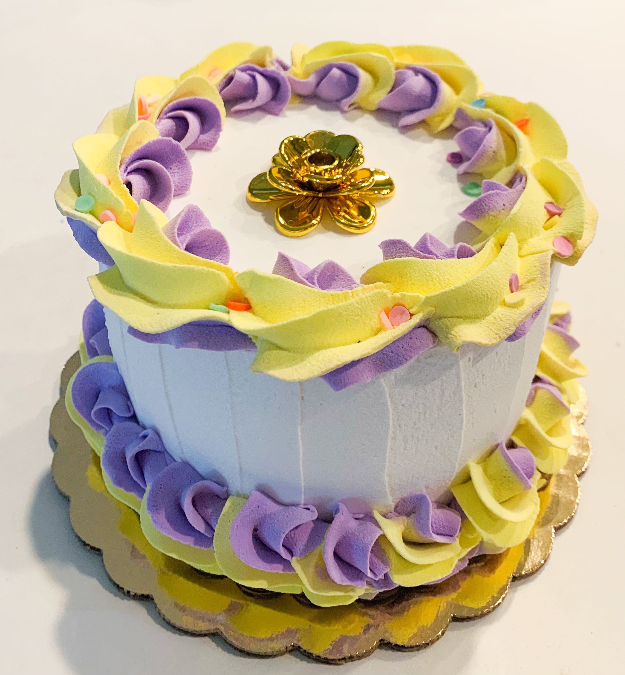 Dezicakes Reuseable Birthday Cake w/ Candle Holder 6" Faux Cake Fake