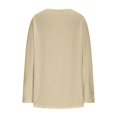 thumbnail image 5 of Womens Fake Two-Piece Dressy T-Shirts 2026 Trendy Casual Long Sleeve Crewneck Shirts Soft Business Office Blouse, 5 of 7