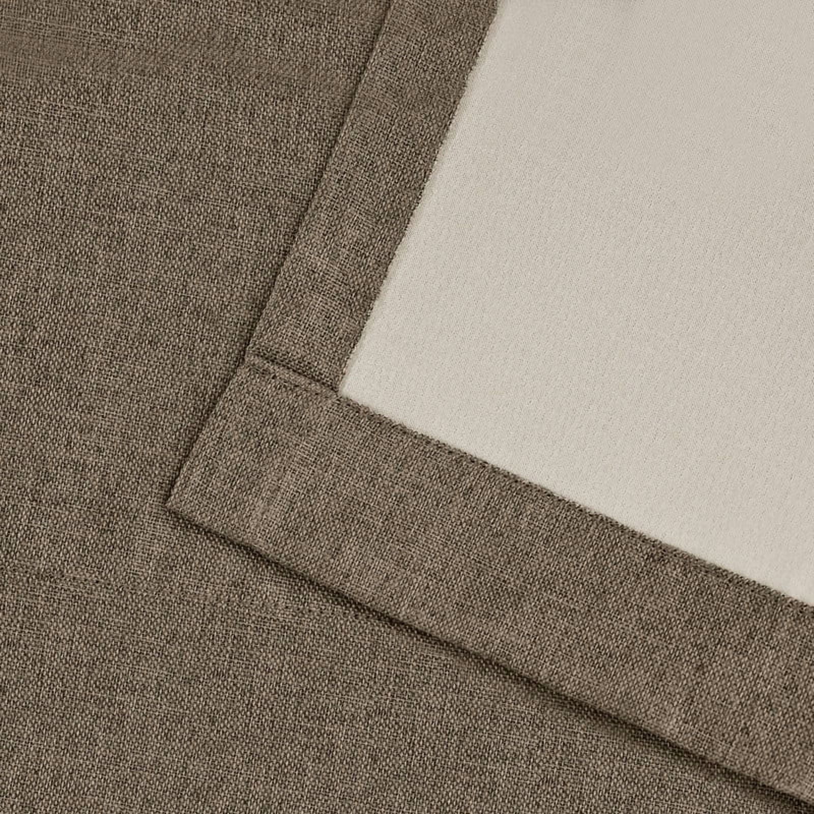 Superior Linen Blackout Curtains Set of 2, Grommet Header Curtain Panel Pair, Coriander, 42"W x 96"L