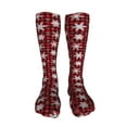 thumbnail image 5 of Rateoe Snowflakes On A Buffalo Plaid Christmas print Women's Men's Novelty 20in Crew Socks Cotton Socks Knee High Socks for Walking,Running,Nurses,Pregnancy-One Size, 5 of 8