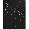 thumbnail image 4 of TSSOE Kids Girls Rhinestone Ballet Figure Ice Roller Skating Dance Dress Gymnastic Skirted Leotard Dancewear Black 14, 4 of 7