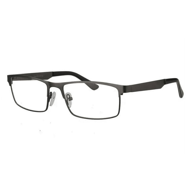 DEBGFS Rectangular Metal Reading Glasses Blue Light Blocking, Fashion Computer Readers for Women Men Lightweight & Comfortable Anti Glare Transition Photochromic 1.00~4.00,Gray, +2.25