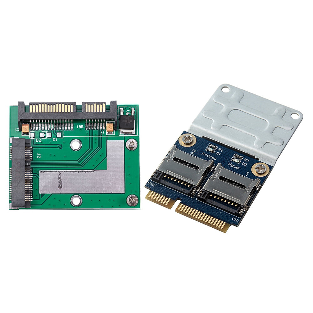 1 Pcs Msata Ssd 2.5 Inch Sata3 Card Pcie Module Board & 1 Pcs 2 SSD HDD TF To Mini Card Reader Pci-E Adapter - Walmart.com