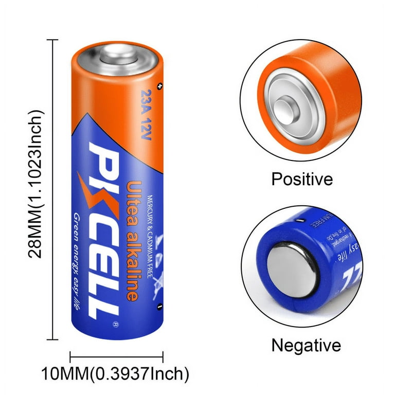 PKCELL 23A Battery (10 Pack), A23 12V Alkaline Batteries 