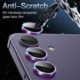 thumbnail image 3 of for Samsung Galaxy S25 Camera Lens Protector, 9H Tempered Glass Camera Cover Screen Protector Metal Individual Ring for Samsung Galaxy S25, Multicolour, 3 of 6