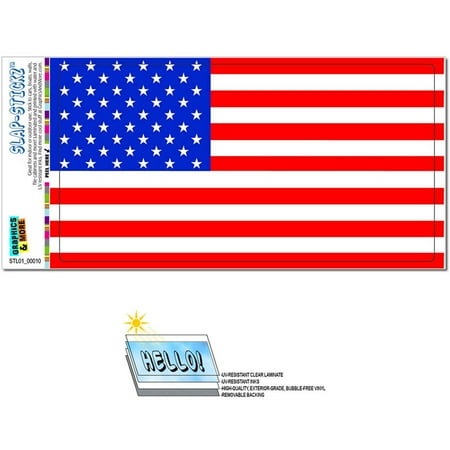 State Flag Bumper Sticker - USA Flag United States American Patriotic Automotive Car Window Locker Bumper Sticker