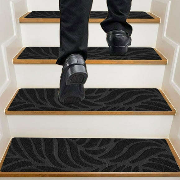 Cagogo under $5 Non-Slip Stair Treads, Non Slip Carpet Stair Treads, Stair Step Mats with Adhesive Backing, Slip Resistant Indoor Stair Runner, Washable Stair Carpet forKidsPets