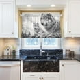 thumbnail image 6 of Coolnuti Wolf Wildlife Mountain Valances for Windows 36 Inch Small Window Blackout Valance Curtains Rod Pocket Window Curtains Treatment for Kitchen Bathroom Cafe, 1 Panel Home Decor, 6 of 7