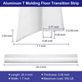 thumbnail image 2 of Aluminum Floor Transition Strip, Door/Tile/Carpet to Tile Transition Strip, Doorway Edge Trim Vinyl Laminate, Silver, 2 of 6