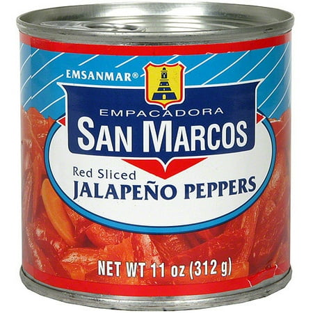 Empacadora San Marcos Red Sliced Jalapeno Peppers, 11 oz (Pack of 12)