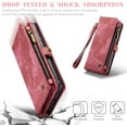 thumbnail image 4 of Funda Billetera para Samsung Galaxy A54, Funda de Cuero con Cremallera en Folio, Billetera con Correa para Tarjetero, Muñequera, Funda Trasera Protectora Magnética Desmontable, 4 of 6