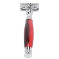 thumbnail image 4 of Maquinilla de afeitar de seguridad de mango largo profesional reutilizable aleación de zinc maquinilla de afeitar limpia manual para hombres rojo, 4 of 5