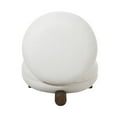 thumbnail image 4 of Benjara 28" Accent Chair- Off White Polyester- Modern Low Round Seat & Back, 4 of 5
