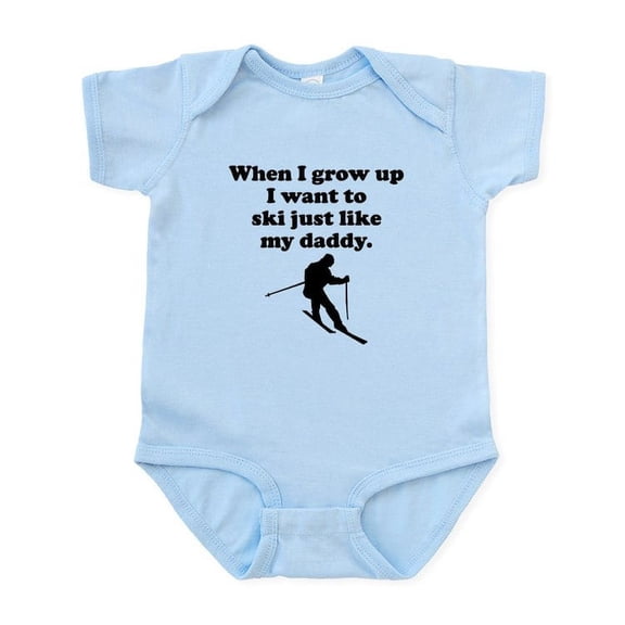 CafePress - Ski Like My Daddy Body Suit - Baby Light Bodysuit, Size Newborn - 24 Months