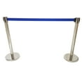 thumbnail image 4 of INTBUYING 6PCS Stanchion Posts Stainless Steel Stanchion Queue Post Blue Belt Retractable Post Crowd Control Stanchion for Both Indoor and Outdoor Use, 4 of 8