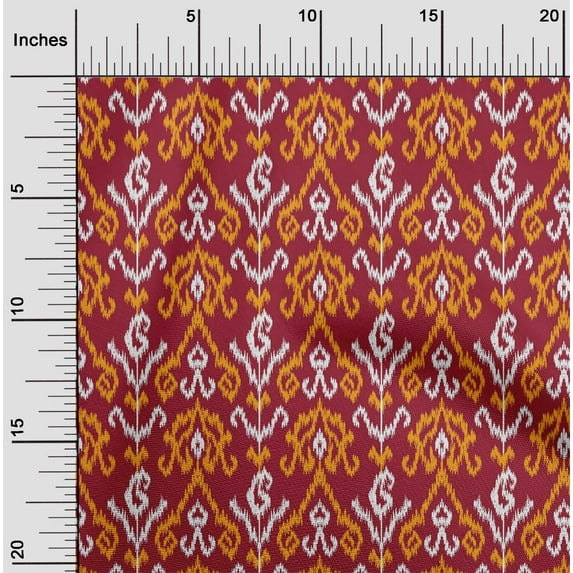 oneOone Cotton Flex Fabric Stripe & Paisley Ikat Print Fabric By Yard 40 Inch Wide