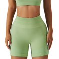 thumbnail image 3 of YOTMKGDO Women'S Shorts Fitness Yoga High Waist Soft Riding Shorts Dance Volleyball Lift Shorts Green + L, 3 of 7