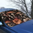 thumbnail image 3 of Jiueut Mushroom Flower Butterfly Pattern Windshield Snow Cover for Car, Waterproof Car Windshield Cover for Snow and Frost Protection, Winter Parking Essential Car Accessories Fit for Most Cars, 3 of 6