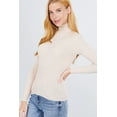 thumbnail image 5 of Turtle Neck Viscose Rib Sweater, 5 of 14