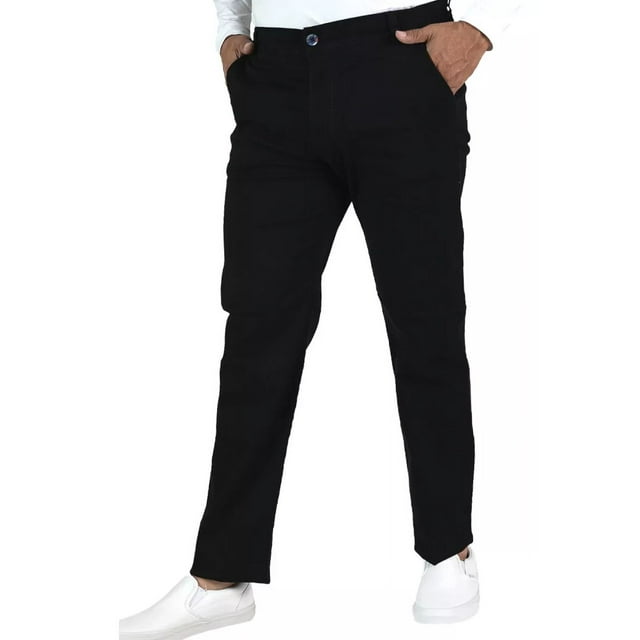 Pantalon De Gabardina Casual Strech Hombre Recto Talla Extra