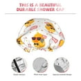thumbnail image 3 of Kdxio Cute Duck Print Shower Cap for Women,Elastic and Reusable,Double Waterproof Layers Bathing Hat, 3 of 6