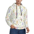 thumbnail image 2 of Fotbe Men's Hoodie with Flower Rabbit Pattern - Kangaroo Pocket Pullover Hooded Sweatshirt, Perfect for Daily Wear, Travel, and Home-X-Large, 2 of 7