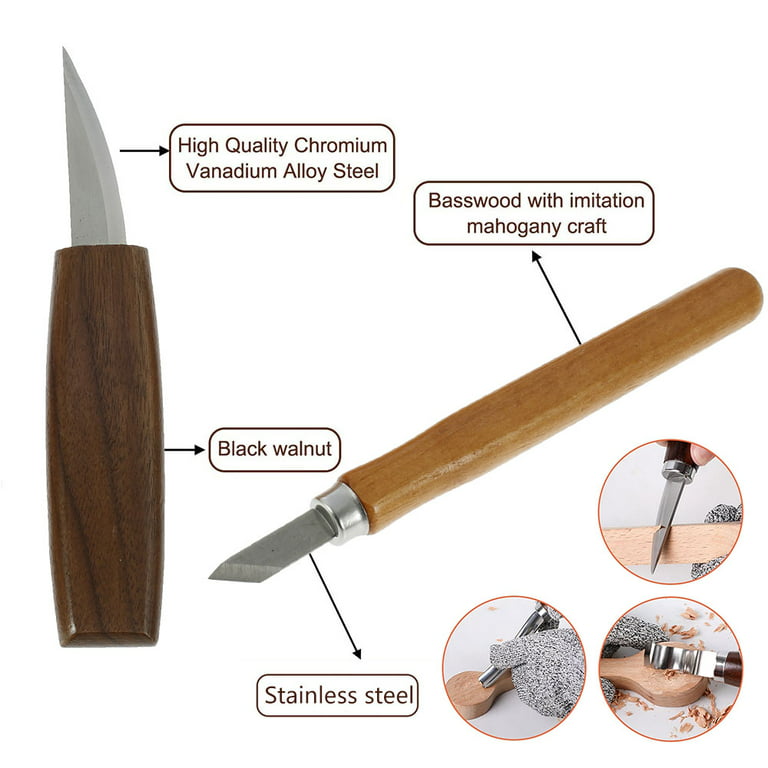  10Pcs Wood Carving Tools Set, Wood Whittling Kit for