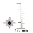thumbnail image 2 of Sterling Silver with Natural Garnet and White Topaz Turtle Ring for Womens, 2 of 3