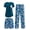 Blue Green-flower, variant on 3 Piece Maternity Pajamas Set Postpartum Nursing Short Sleeve Breastfeeding Sleepwear Pregnancy Shorts & Pants Pjs