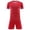 Red, variant on Toddler Kids Boys Girls Mesh Soccer Training Uniform Set Solid Color Short Sleeve T-Shirt Shorts Quick Dry Athletic Sets for 1-12 Years