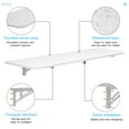 Uyoyous Heavy Duty Wall Mount Folding Table for Laundry Room Drop