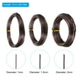 thumbnail image 2 of Uxcell 1mm/1.5mm/2mm Bonsai Training Wire, 3 Roll Floral Wire Stems 49.2 Feet Brown, 2 of 6