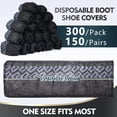 thumbnail image 2 of Cubrezapatos Desechables Zhanmai Paquete de 300 Antideslizantes Grandes Negros, 2 of 7