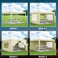 thumbnail image 5 of 10'x10' Folding Canopy with 4 Removable Sidewalls Outdoor Event Shelter UPF 50+ Gazebo Portable Tents for Parties Beach Camping Wedding EZ Pop Up Canopy, 5 of 9