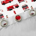 thumbnail image 4 of Homewish Fire Truck Curtains Pack of 2 (42x84 Each),Equipped Vehicles Curtains Blackout,White Red Bedroom Curtains For Boys Kids,Ultra Soft Home Decor, 4 of 6