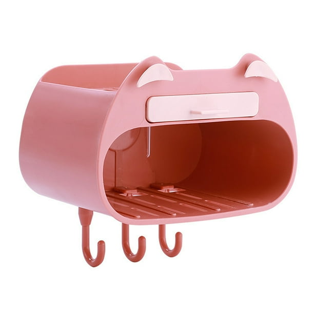 Jabonera de pared con drenaje automático para ducha y baño.