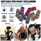 thumbnail image 5 of Calcetines EBMORE de lana estampada suave para mujer, paquete de 5 unidades, 5 of 6