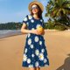 thumbnail image 4 of Disketp Daisies Flowers para Vestido de Manga Corta para Mujeres, Vestidos de Verano para Mujeres, Casual y Holgado para la Playa, 4 of 6