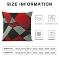 thumbnail image 5 of Patifu Decorative Pillows for Couch Red and Black,  Black Red Pillow Covers Set Outdoor Abstract Throw Pillowcase Geometric Square Cushion Cases with Zipper for Sofa Bed Couch Living Room 12x12in, 5 of 5