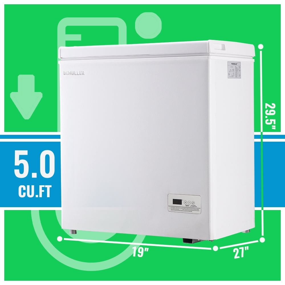 DEMULLER Deep Chest Freezer mini Freezers Top Open Door Rmovable Storage Baskets New White